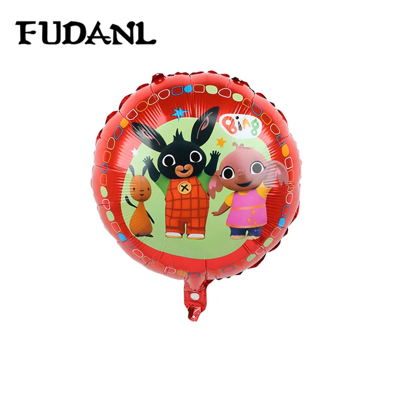 10 шт. 18 дюймов Bing кролик фольги воздушный шар мультфильм кролик воздушные шарики в виде животных игрушки для детей день рождения воздушные шары для украшения - Цвет: AS PICTURE