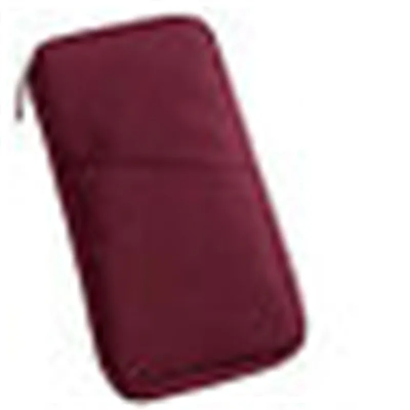 

Unisex Casual Canvas Solid Multi-functional Portable Travel Passport Credit ID Card Cash Check Zipper Holder