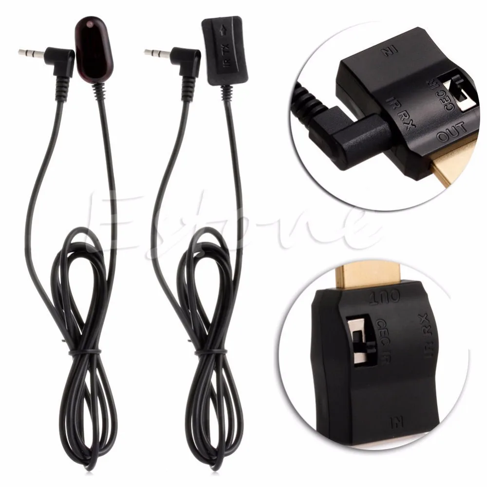 IR Extender Over HDMI Remote Control Adapters Receiver Transmitter Cable Kit NEW
