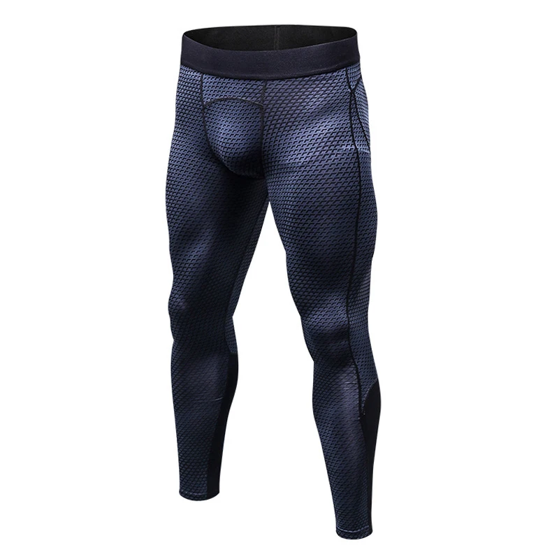 Для мужчин спортивная одежда сжатия Брюки Мальчик Запуск Обучение Колготки Фитнес тренировки тренажерный зал брюки Костюмы Термальность узкие Jog Sweatpant - Цвет: Black gray pant