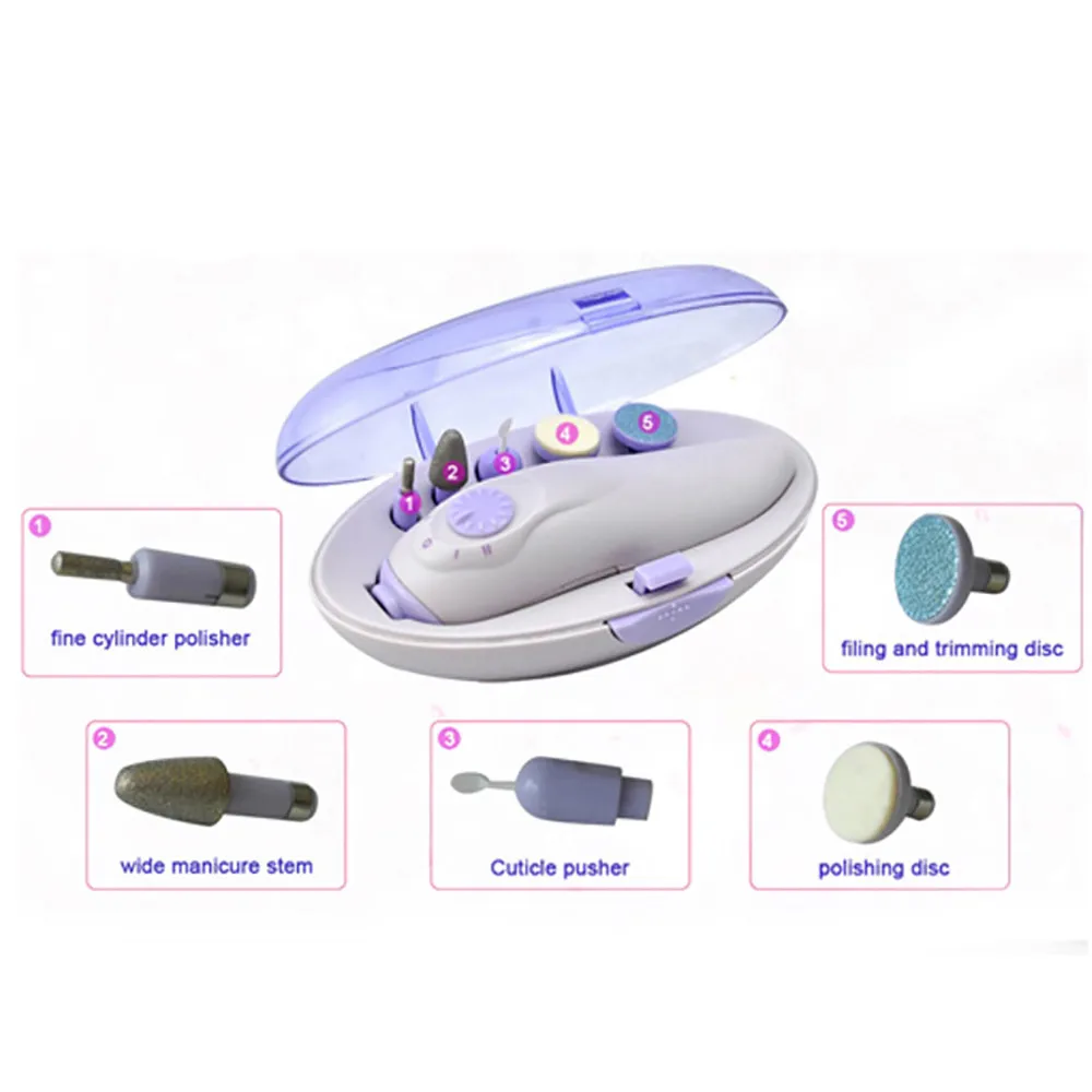 Женский модный Электрический Маникюрный педикюрный уход для ухода за ногтями, пилочка для ногтей, набор инструментов для маникюра и педикюра, горячая Распродажа 3j5