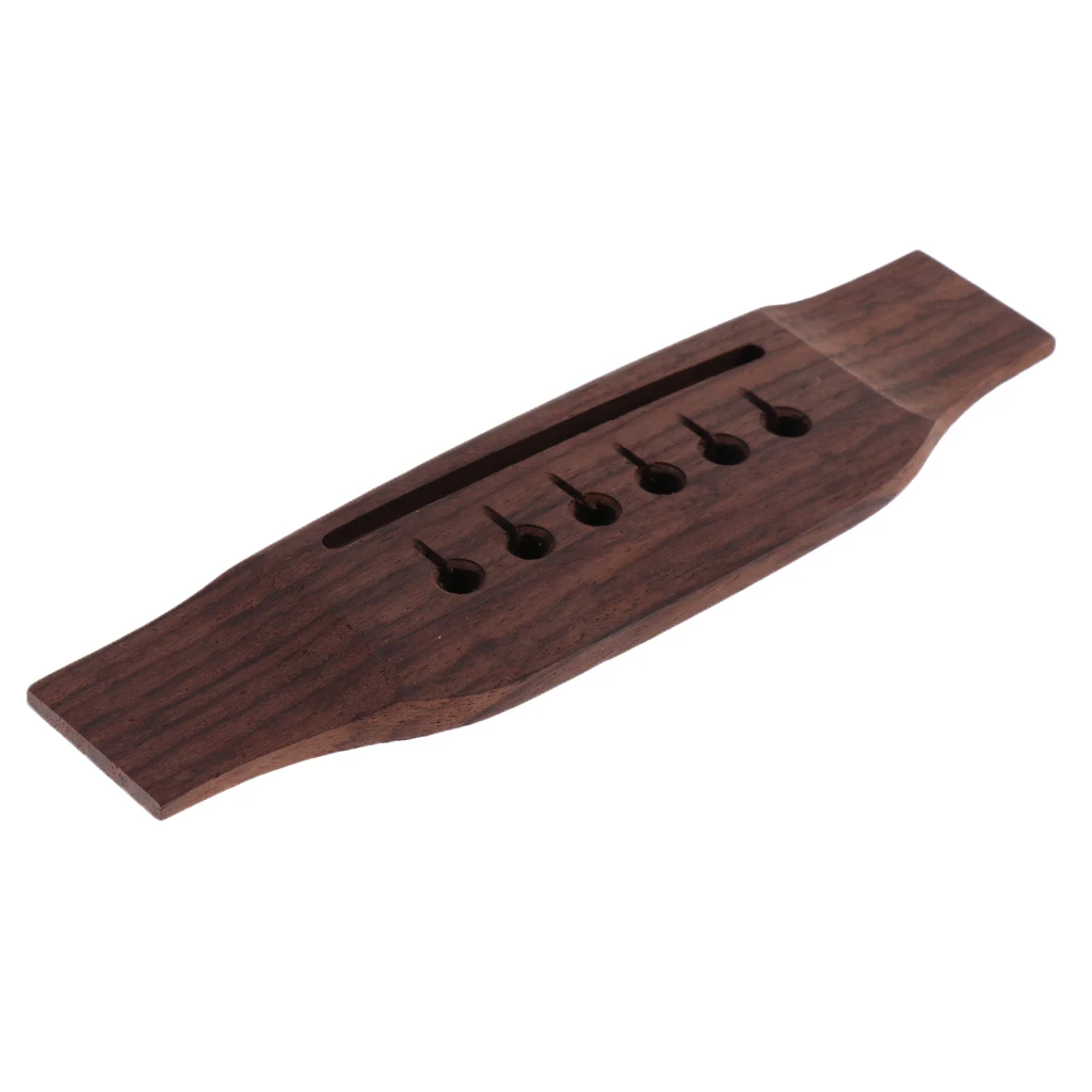 Tooyful Acoustic Guitar Rosewood Bridge W/ Maple Bridge Musical Instrument Accessory Left Handed Guitar Bridge 