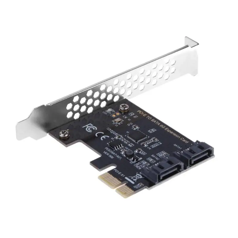 PCI Express SATA 3 контроллер карты, 2 порта PCIe SATA III 6 ГБ/сек. внутренний адаптер конвертер для настольного ПК Поддержка SSD HDD диск