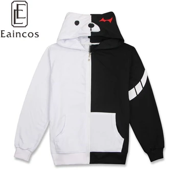 

Anime Danganronpa Monokuma Cosplay Costume Jacket Unisex Thick Warm Hooded Coat Hoodie