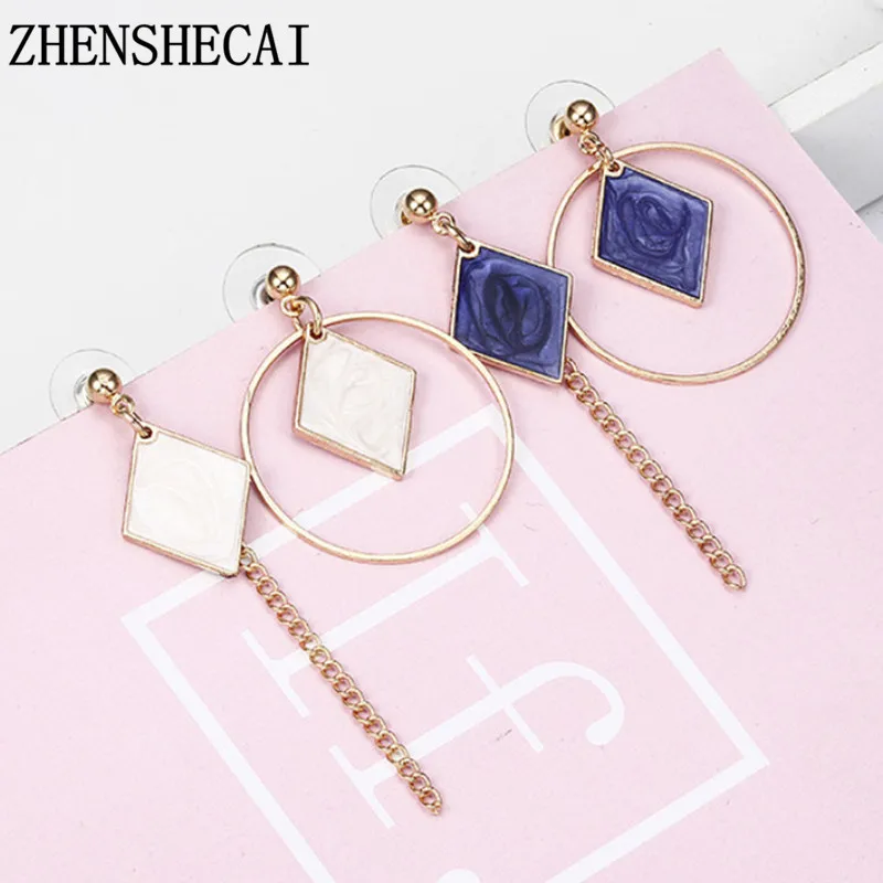 

Free Shipping 2018 New Fashion Women's Earrings Irregular Geometric Circle shaped Women's Earrings Party Jewelry gift e0340