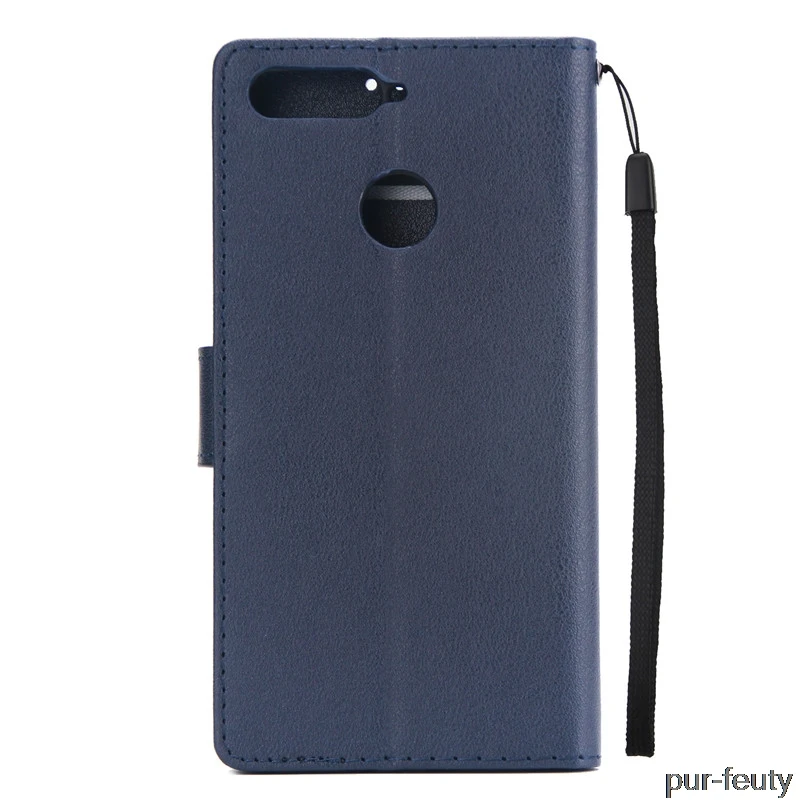 Кожаный чехол для huawei Y6 Prime, чехол для huawei Y6Prime Y 6 Prime Y6, сплошной цвет, флип-кошелек, чехол для телефона s Coque