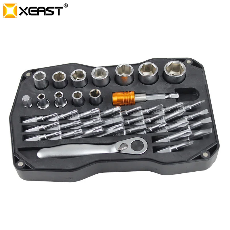 

XEAST 41Pcs High Quality Socket Set Car Repair Tool Ratchet Set Torque Wrench Combination Bit set of keys Chrome Vanadium set