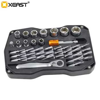 

XEAST 41Pcs High Quality Socket Set Car Repair Tool Ratchet Set Torque Wrench Combination Bit set of keys Chrome Vanadium set