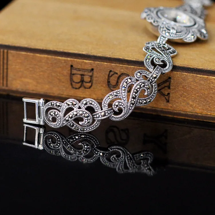  S925 pure silver refined Thai women's aesthetic temperament type bracelet watches - 32926598205