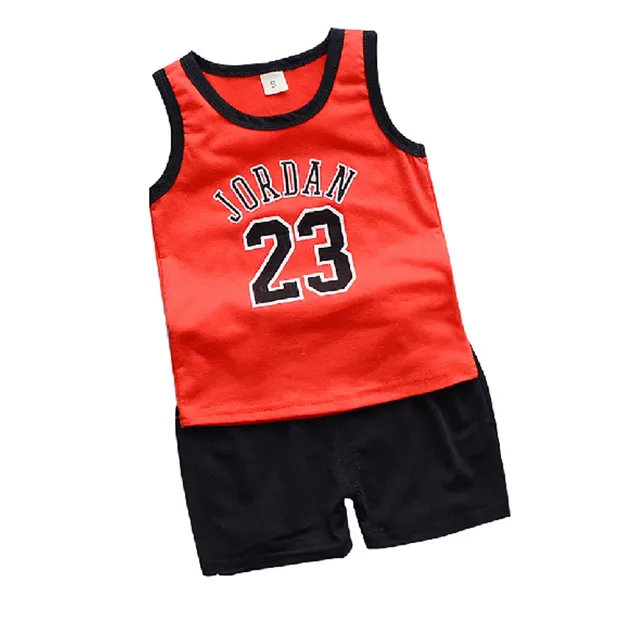 2pcs Set Toddler boy summer Sport Clothes Child's Basketball Uniform