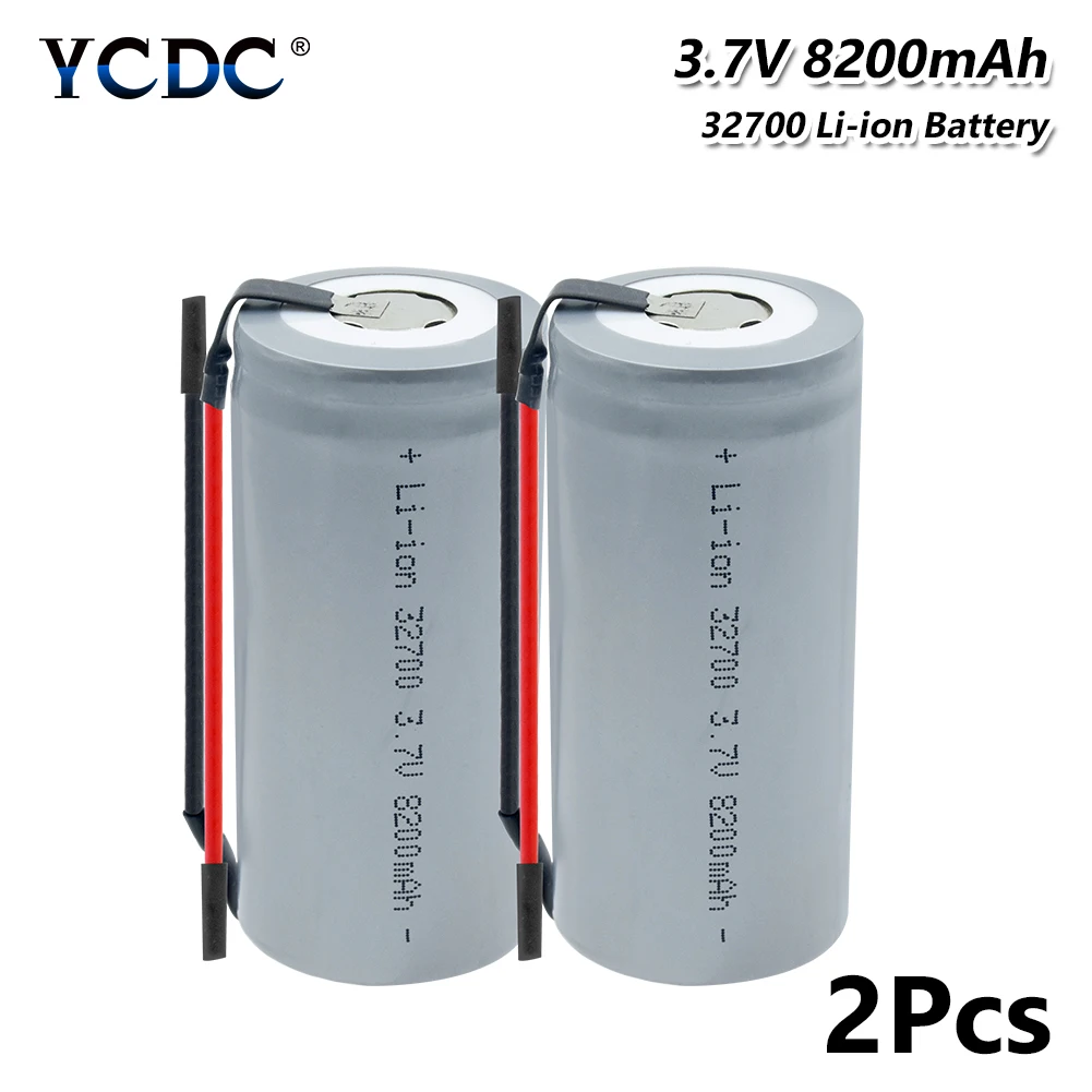 Перезаряжаемый 32700 3,7 в 8200 мАч Li-Po литий-полимерный высокоразрядный высокий ток+ DIY Linie аккумулятор резервного питания батареи - Цвет: 2 PCS