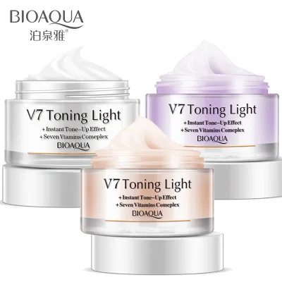 BIOAQUA V7cream мгновенный осветительный эффект крем для лица витаминный комплекс ремонт уход за кожей лица дневной крем и увлажняющие средства уход за лицом