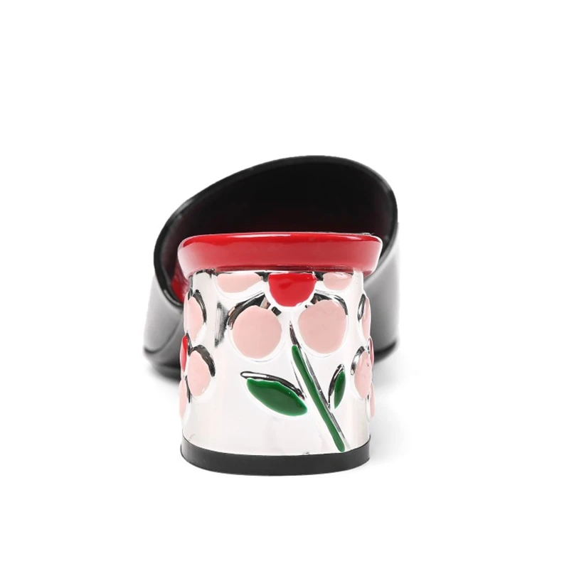 Ouqinvshen Flower Black Women Shoes High Heel Big Size 34-43 Strange Style Craft Party Fashion Slippers Peep Toe Summer Shoes Ouqinvshen Flower Black Women Shoes High Heel Big Size 34-43 Strange Style Craft Party Fashion Slippers Peep Toe Summer Shoes