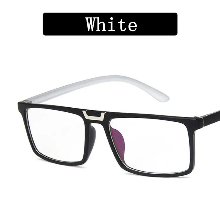 KOTTDO ретро очки Для мужчин Для женщин квадратная оправа для очков в стиле унисекс, оптический компьютер, очки, Oculos De Grau - Цвет оправы: Белый