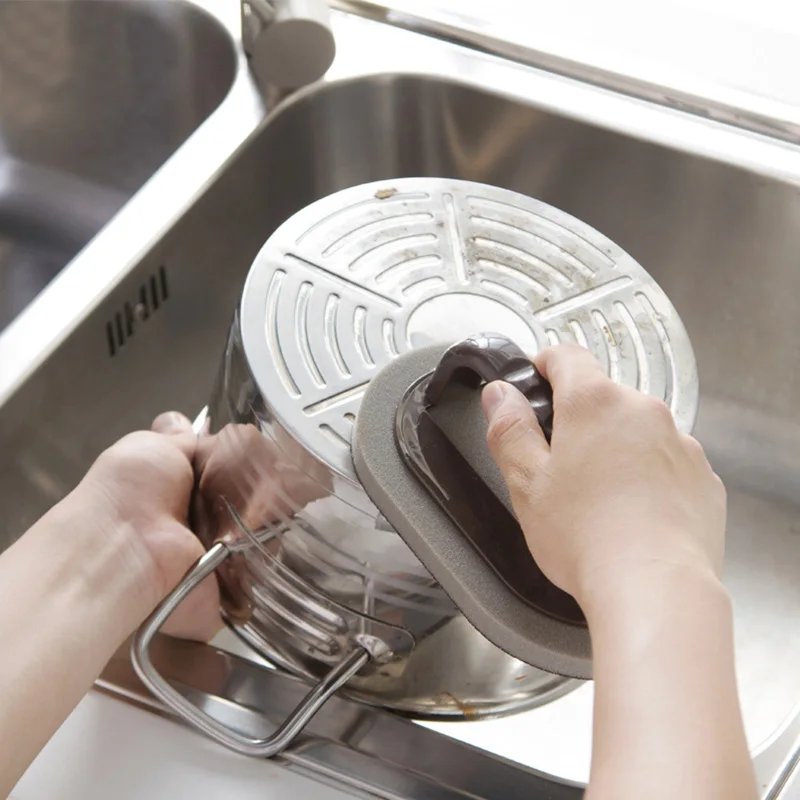 

Strong Decontamination Brush Sponge Tiles Brush Hot Sale Magic Strong Decontamination Bath Brush Bathroom Kitchen Clean Tools