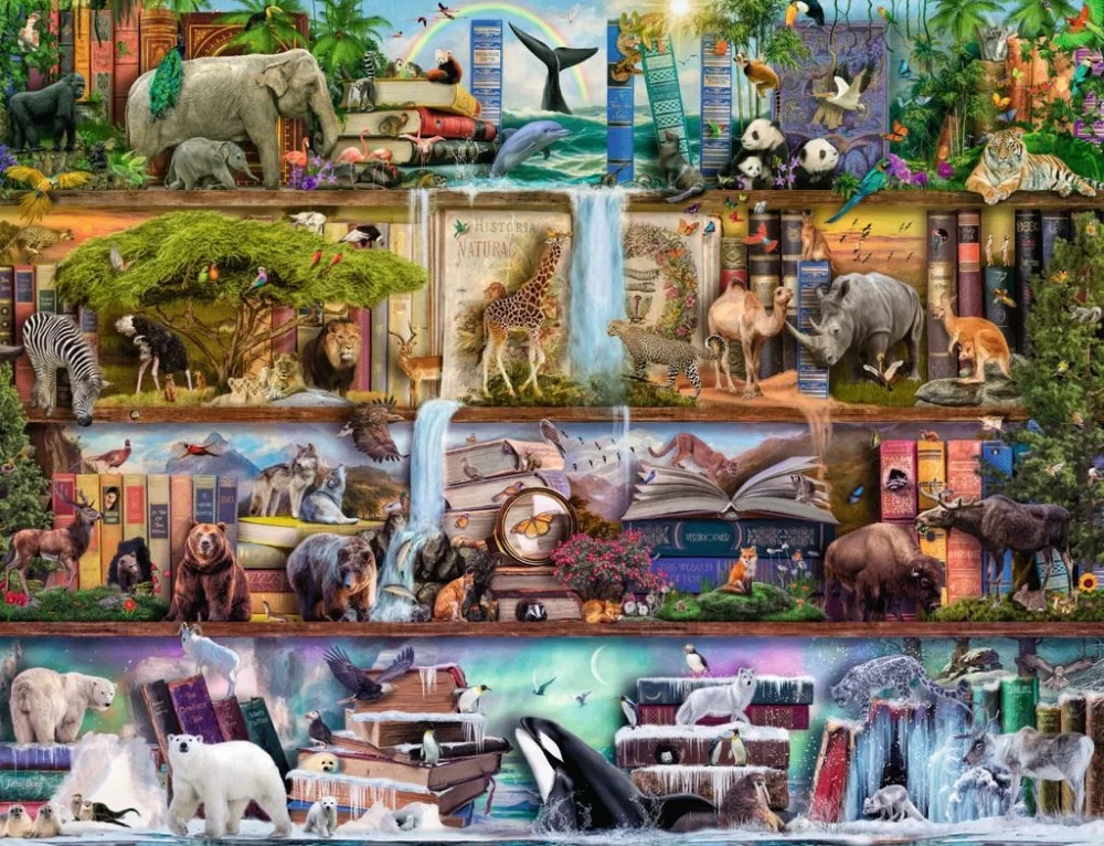 

14/16/18/27/28 Wild Animals shelf Exquisite Handmade Needlework Embroidery DIY DMC Cross Stitch Kits Crafts Home Decor wall Arts