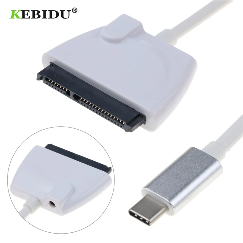 Kebidu новейший тип C 10 Гбит/с USB 3 1 на SATA III HDD SSD Кабель-адаптер для USAP 7 + 15 Pin 2
