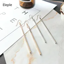 Eleple Coreano Longa e Simples Vara brincos para Mulheres Presentes da Festa de Casamento Celebração Do Aniversário Brincos C5005(China)