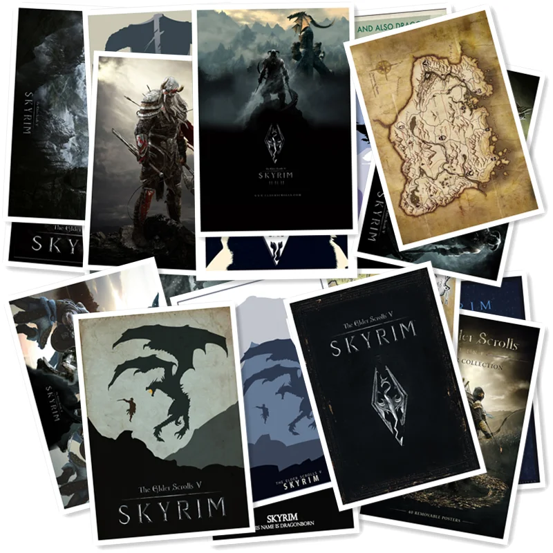 

The Elder Scrolls 20/pcs PVC Series Sticker Home Decor Fridge Styling Wall Travel Suitcase Graffiti Styling Stickers