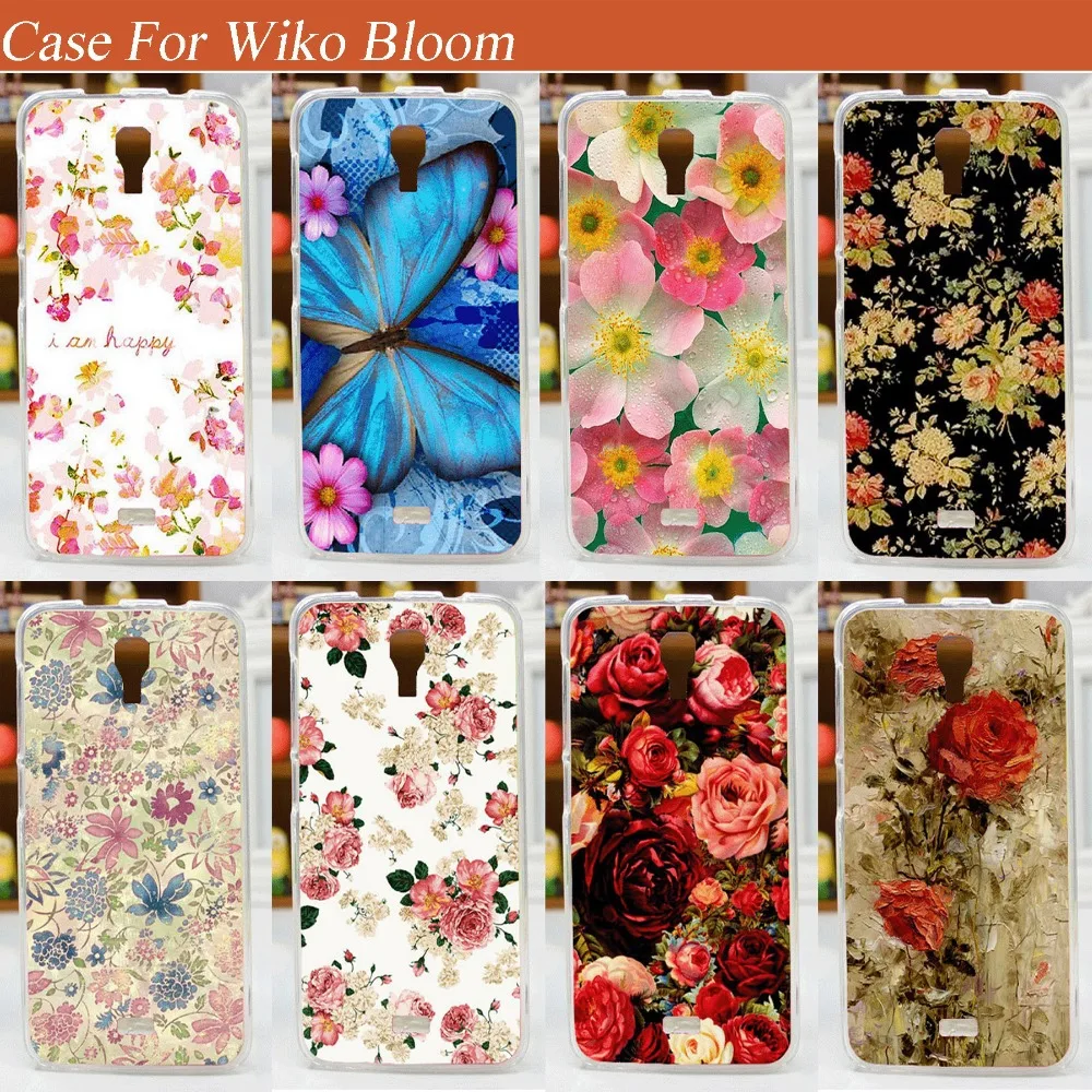 

Hot Model DIY beautiful flowers mobile phone protective case hard Back cover Skin Shell Patterns Case for Wiko Bloom