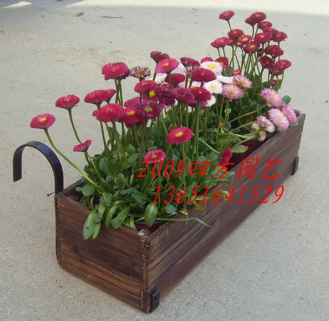 Hanging Flower Box Pot Diaopen Pots Hanging Flower Box Pot Diaopen Pots Basket Gardening Supplies Wooden Scuppernong