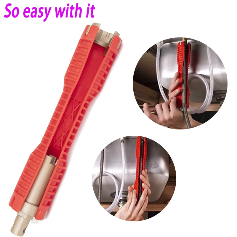 

NK MIXTOS High Quality Red Multifunction Practical Nonslip Handle Faucet and Sink Installation Model Hardware Hand Tool