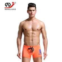 WJ Марка с низкой талией Для мужчин Hot Spring Одежда заплыва Мужские экзотические боксёры U выпуклая Дизайн Одежда заплыва Мужские Шорты для купания