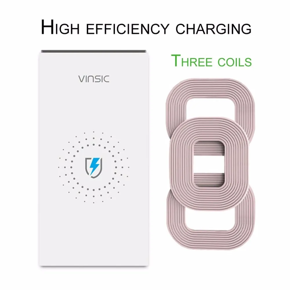 VINSIC 12000MAH Portable Qi Standard Wireless Fast Charger Dual USB External Power Bank Battery Charger for Smartphones VINSIC 12000MAH Portable Qi Standard Wireless Fast Charger Dual USB External Power Bank Battery Charger for Smartphones
