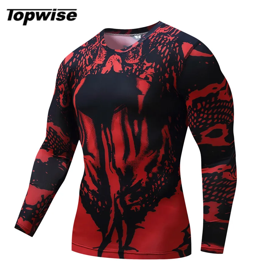 2017 Men Quick Dry Fit Long Sleeve Compression Running T Shirt For Men