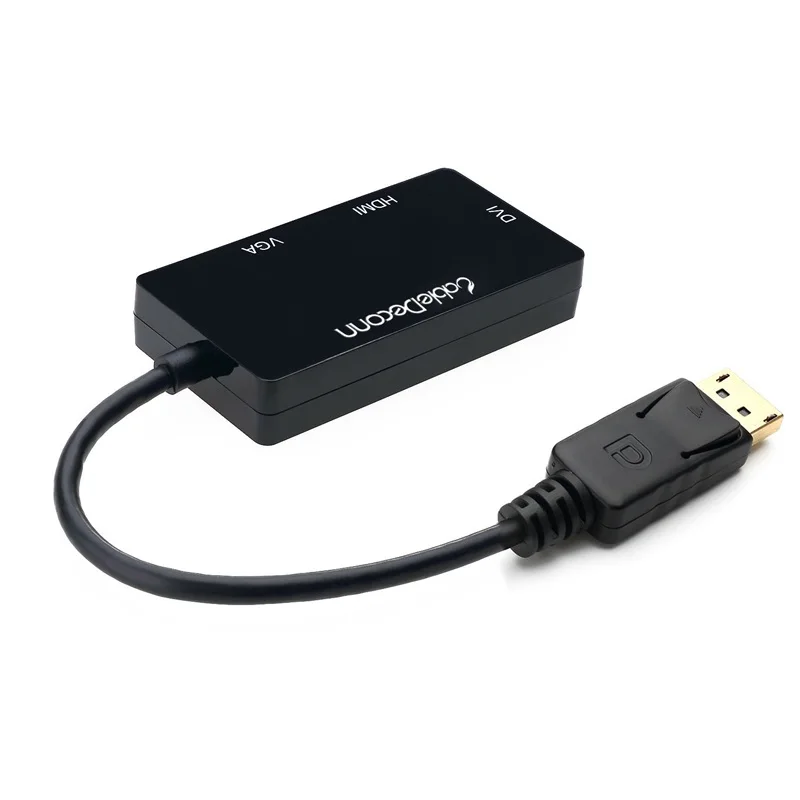 Новый кабель большой Displayport DP папа к HDMI 1080P 4K DVI VGA Женский 3в1 многопортовый адаптер