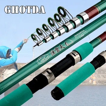 

GHOTDA Hard Telescopic Fishing Rod Portable Boat Rock Fishing Rod