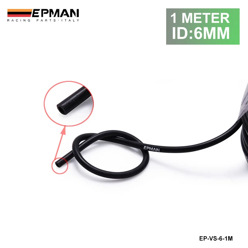

6mm x1M Silicone Vacuum Vac Hose Pipe Tube Air Hose Pipe Black For Ford Mustang 01-07 EP-VS-6-1M