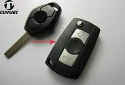 Изменение 3 кнопки складной чехол для выкидного ключа заготовки для BMW 3 5 7 серии Z3 Z4 E38 E39 E46 удаленного наклейка на машину случае