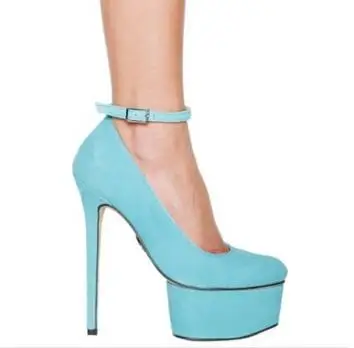 

Sexy High Platform 18cm Women Pumps Ankle Strap Snake Print Leather Bride Party Dress Shoes High Quality Fashion Shoes Women