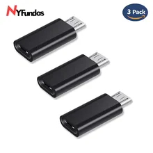 NYFundas 3 шт. usb c к micro usb адаптер для samsung Galaxy S7 S6 edge huawei honor 8x Xiaomi Redmi Note 5 6 Pro 4 LG кабель usbc