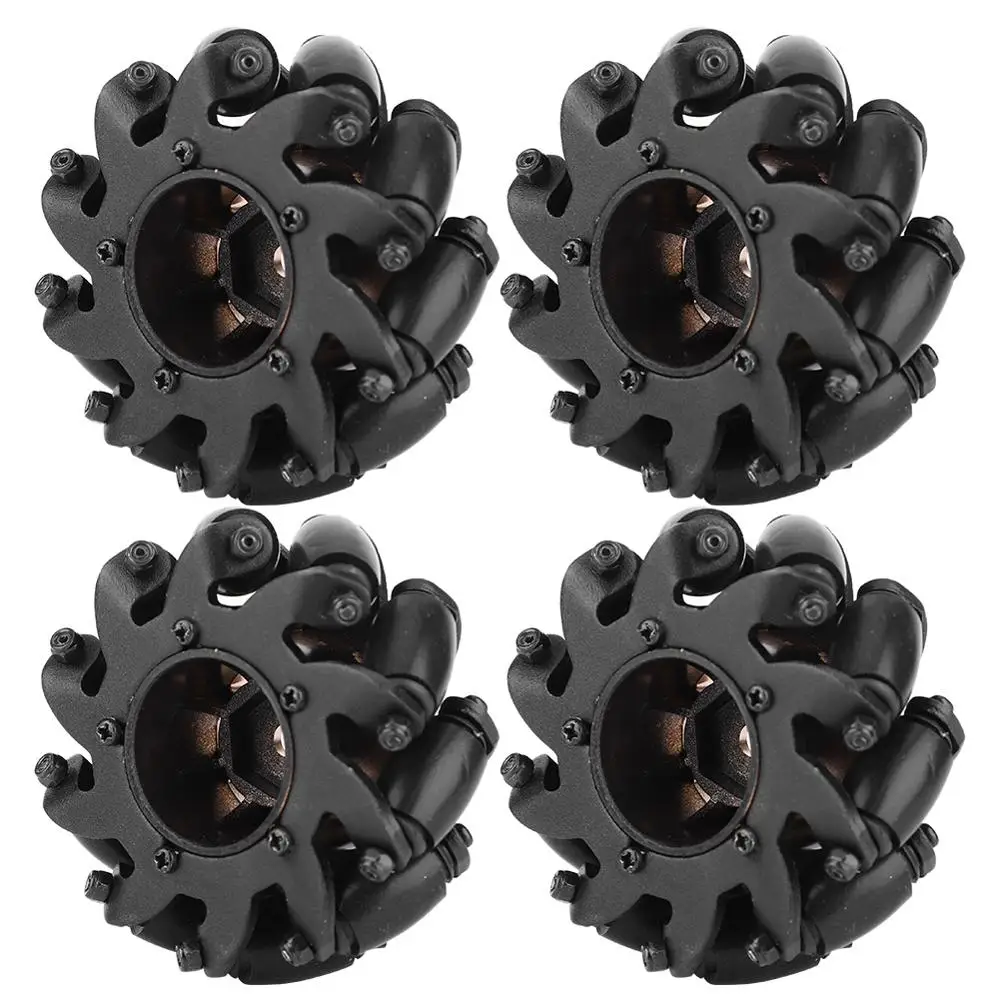 

Heavy Duty Drive 4WD Mecanum Wheel Kit Drive Robot Omnidirectional Wheels for RC Truck Cars Part Diameter 60mm Tires