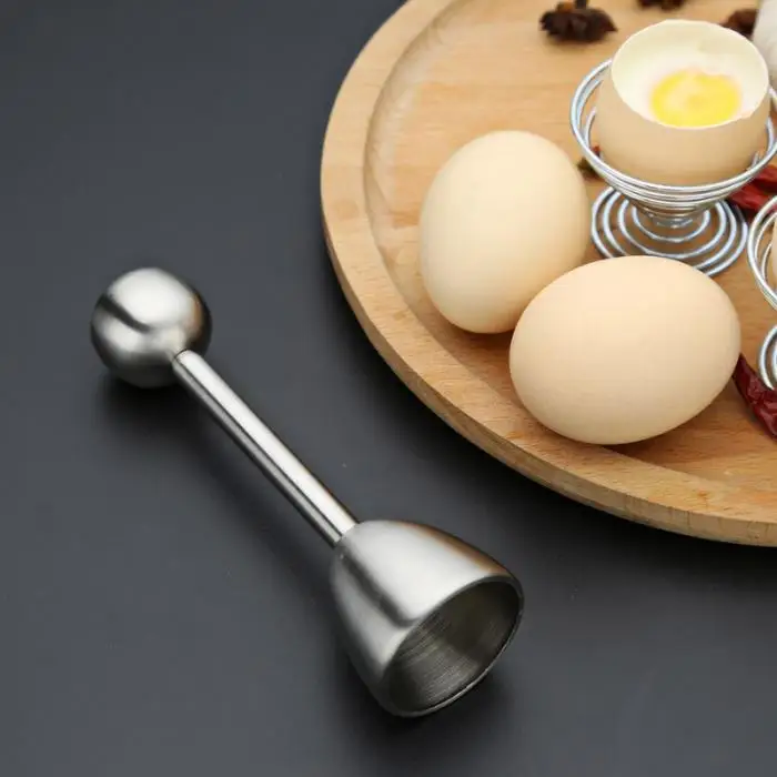 Творческая кухня обеденный яйцо Топпер резак нож для ракушек серебро яйцо молоток из нержавеющей стали вареное, сырое скорлупа крекер сепараторы