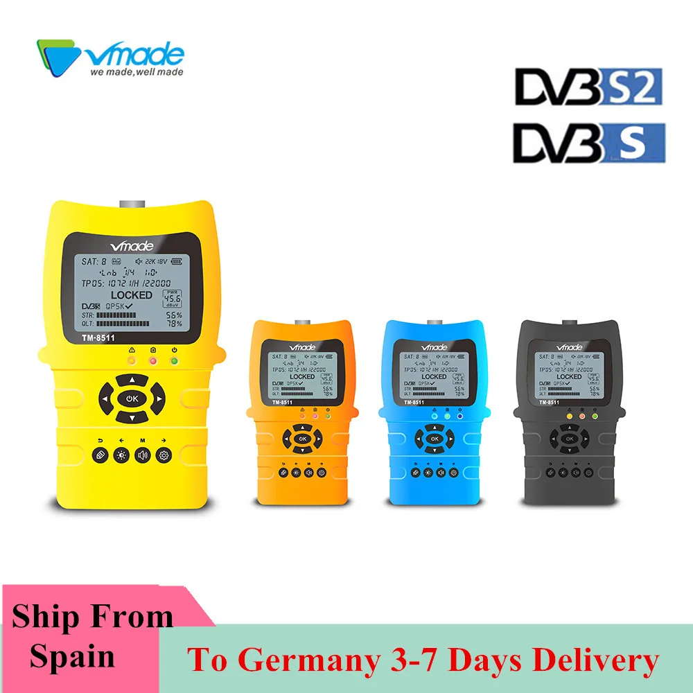

Original Satlink TM-8511 Digital Satellite Finder 2.2 Inch LCD Display Supports DVB-S2 FTA DVB-S WS-6933 Sat Meter Satfinder