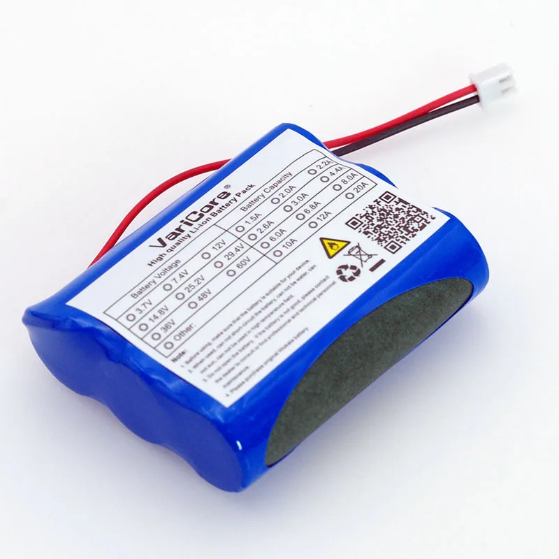 Varicore-bateria de Iões de Lítio Monitor Cctv Câmera Bateria 12v 18650 2600mah 12.6 v 1.8a 2a 2.2a 2.2a 2.5a 2.6a 2.8a 3a - Image 2