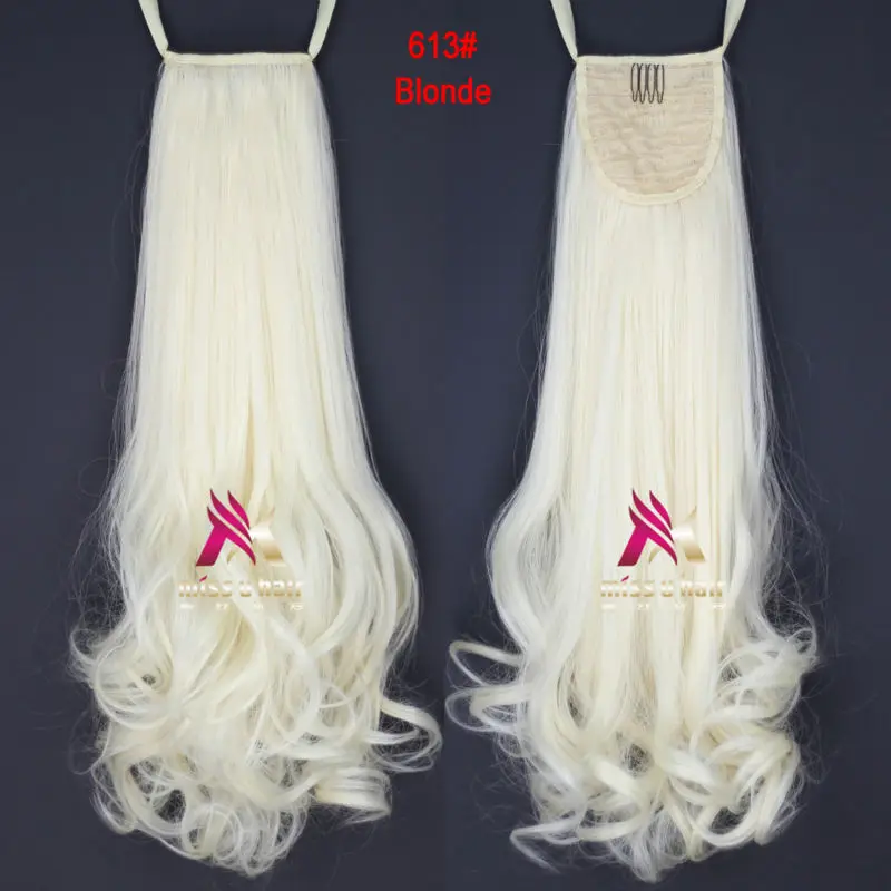 Miss U Hair 1" 45 см 110 г Синтетическая лента конский хвост длинные вьющиеся женская Сережка для наращивания волос кусок хвостики