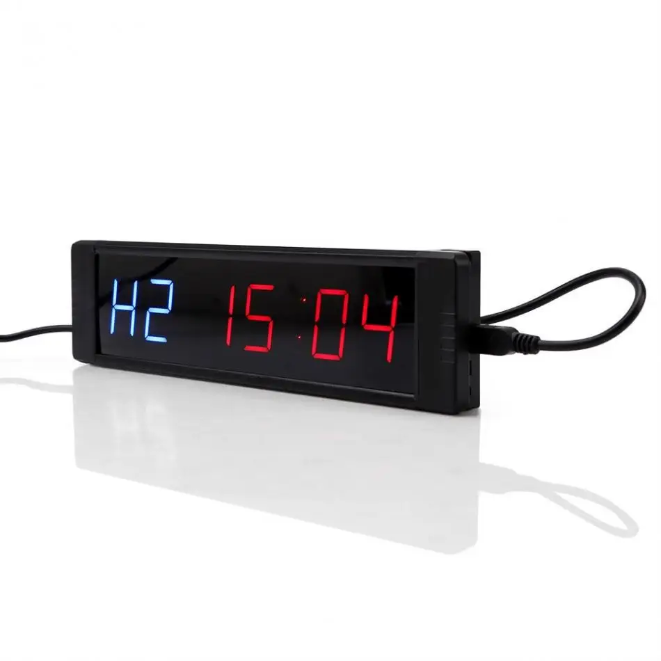 

LED Display Workout Timer Programmable Interval Training Timer Wall Clock with Remote for Gym Fitness Training