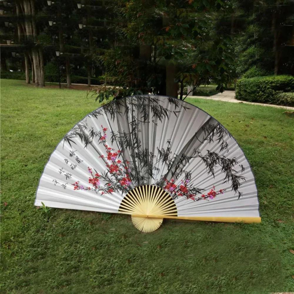 Подвесной вентилятор декоративный вентилятор китайский стиль ремесло шелковая ткань вентилятор большой складной вентилятор жизни