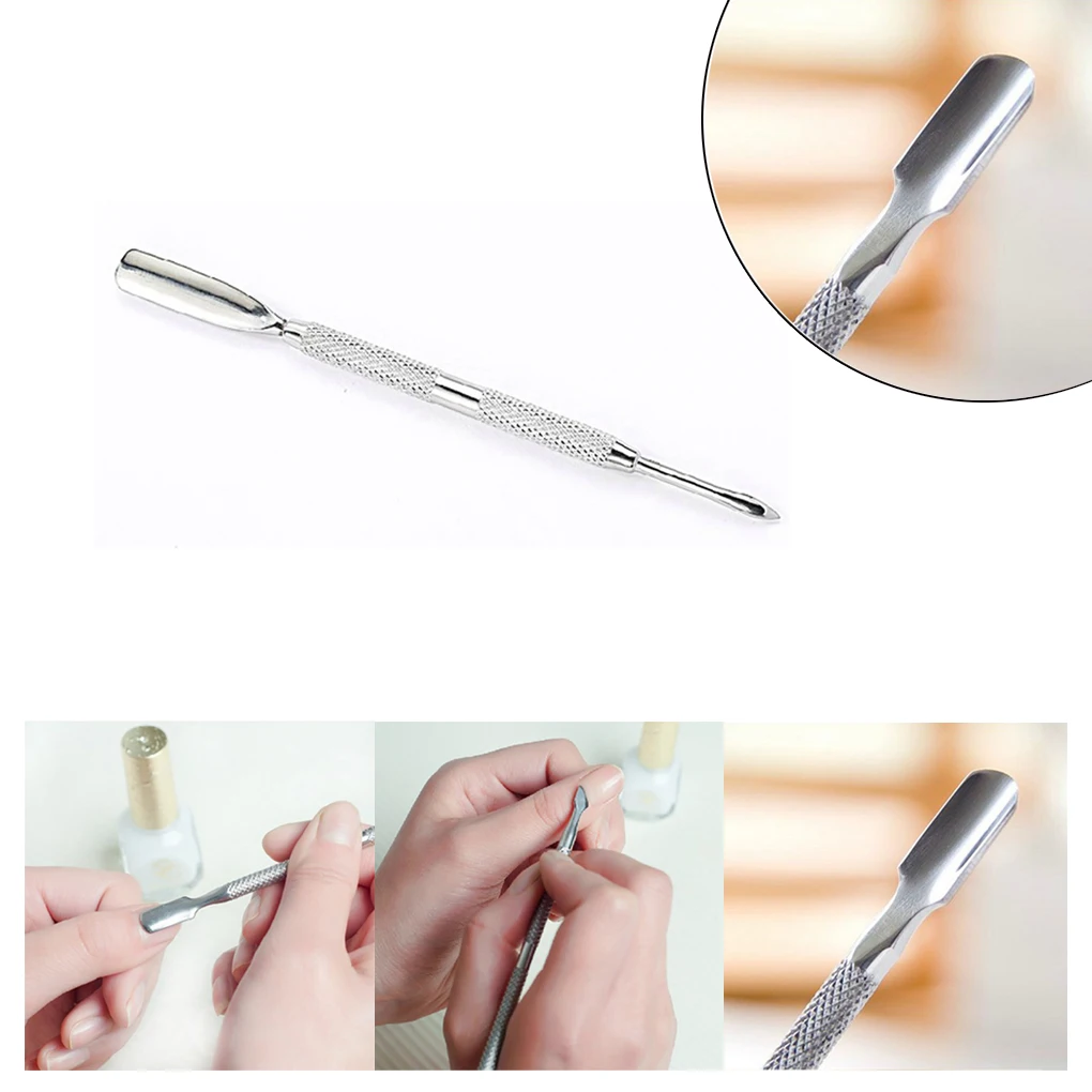 

High Quality Stainless Steel Cuticle Nail Pusher Spoon Remover Manicure Pedicure Care Tool