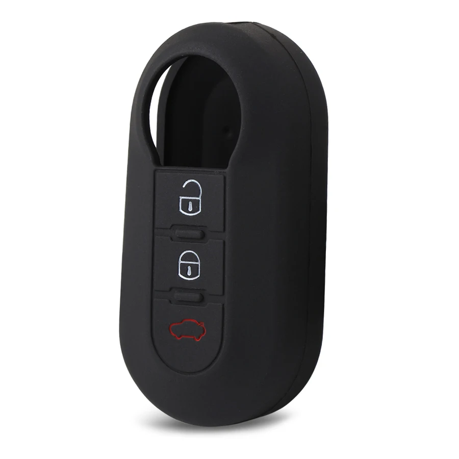 Силиконовый чехол для автомобильных ключей для Fiat 500 grande punto stilo 500x panda ducato, 3 кнопки дистанционного управления, Авто Складной флип-чехол для ключей