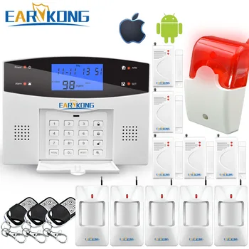 

Wireless Wired PSTN GSM Alarm System 99 Wireless 4 Wired Zones Support Relay Output Smart Home Control Support Android IOS APP