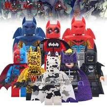 10 лотов супер герой Бэтмен смокинг корова Охотница КРОК Рождество Снеговик Freakazoid строительные блоки игрушки для детей