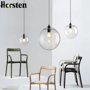

Simple Modern Glass Ball Pendant Light Led E27 Art Deco Hanging Lights For Bedroom Restaurant Kitchen Parlor Luminaria Pendente