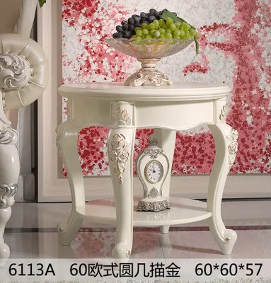 Луи мода европейский угловой стол чай гостиная диван боковой шкаф творческий резьба мини упрощенный небольшой квадратный - Цвет: High 58