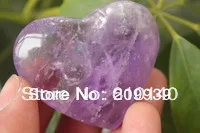 

free shipping 0073 NATURAL CLEAR AMETHYST QUARTZ CRYSTAL HEART HEALING AA++