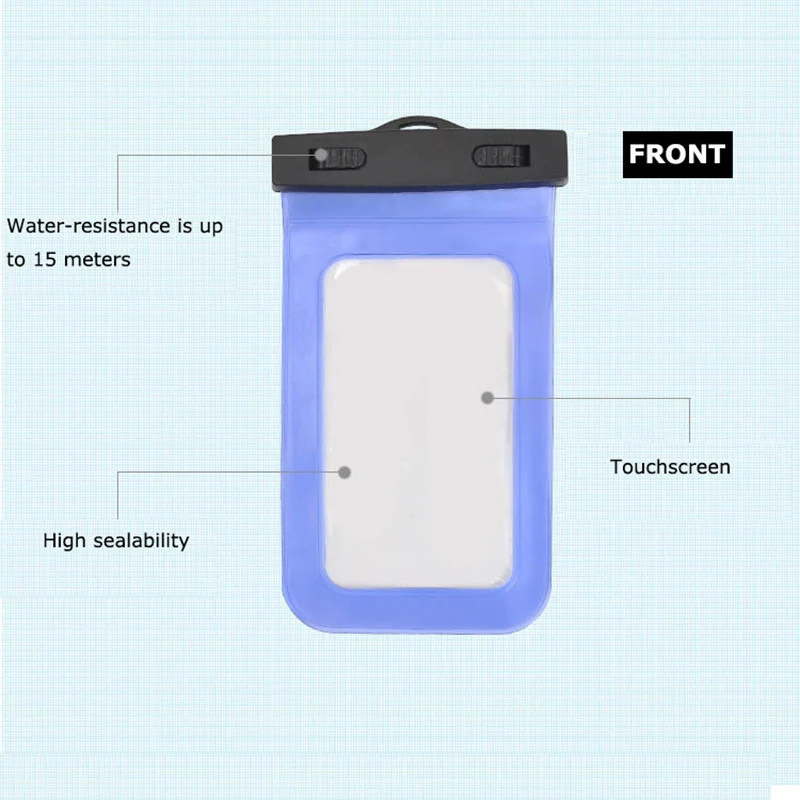 Водонепроницаемый подводный чехол для iPhone, чехол для мобильного телефона, сенсорный экран, смартфон, красочные сумки для отслеживания рек